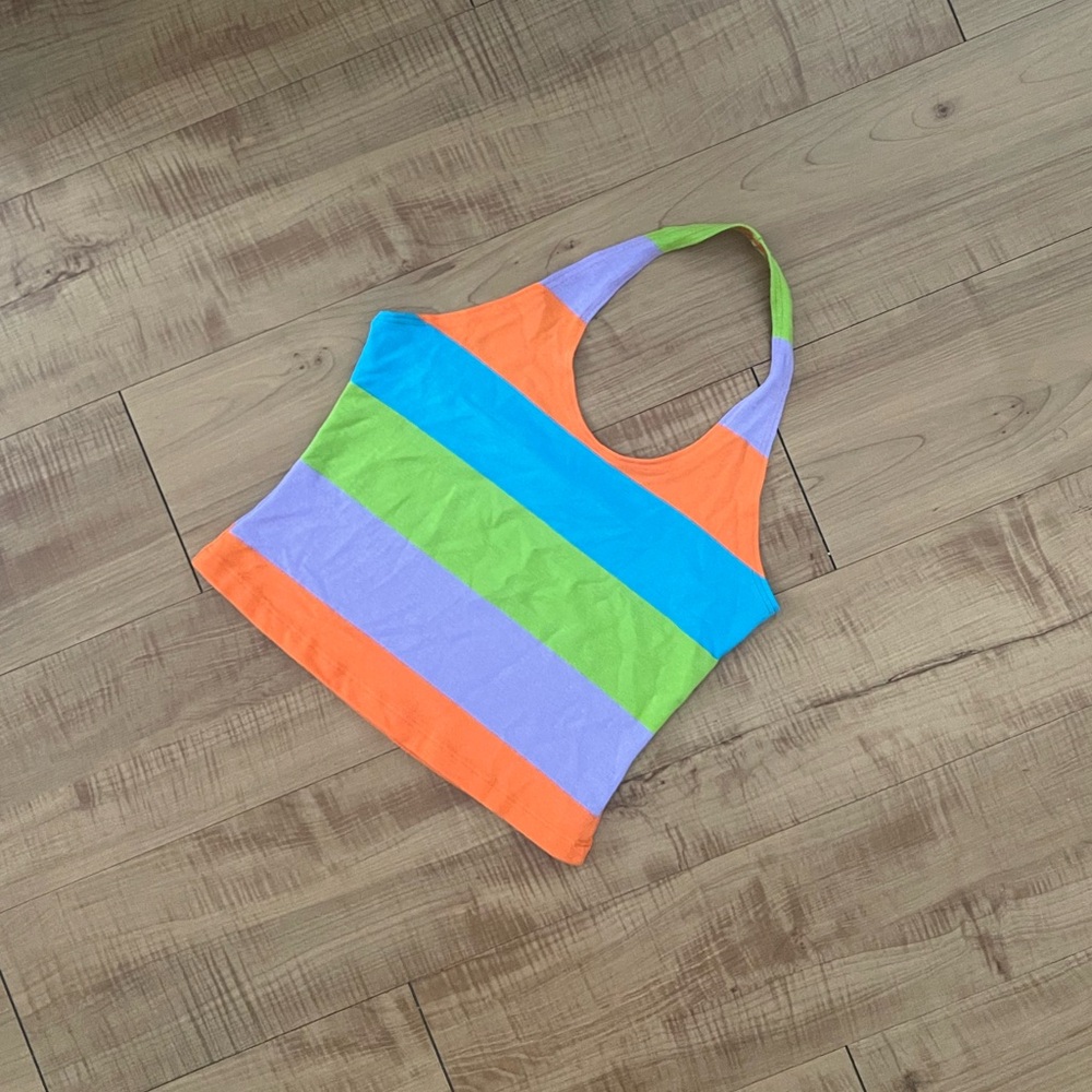 Vintage Rainbow Halter Top
